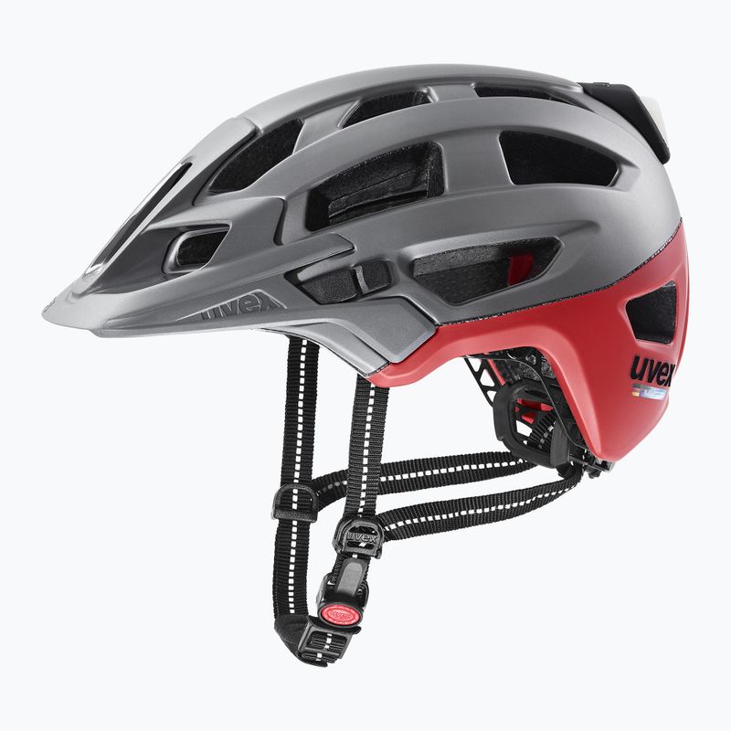 Casco da bicicletta UVEX Finale Light 2.0 argento/rosso opaco