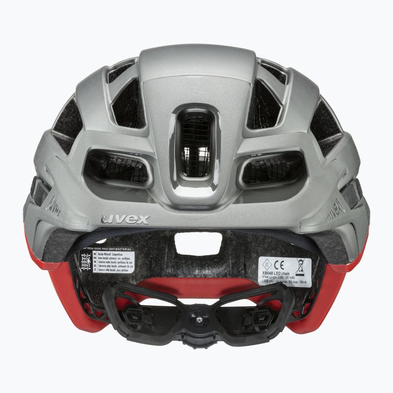 Casco da bicicletta UVEX Finale Light 2.0 argento/rosso opaco 2