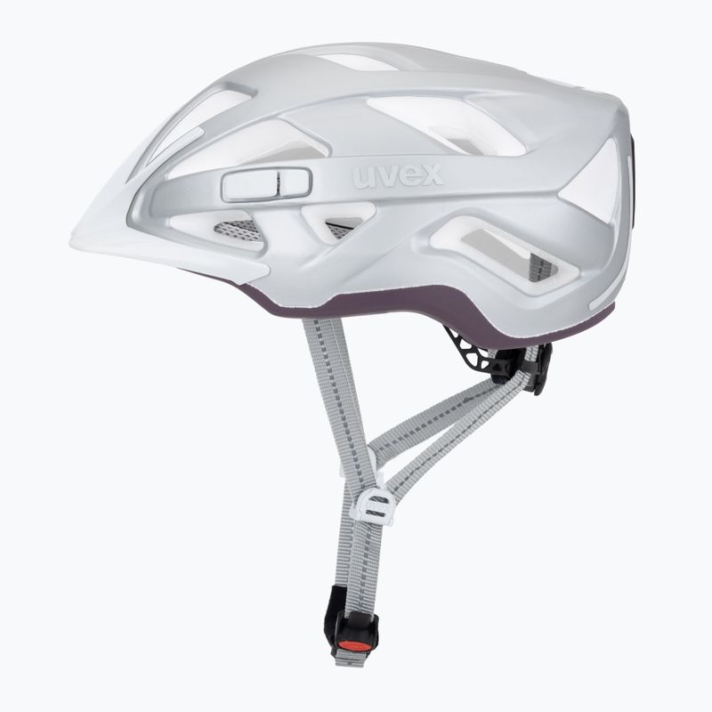 Casco da bici UVEX City Active argento/prugna opaco 3
