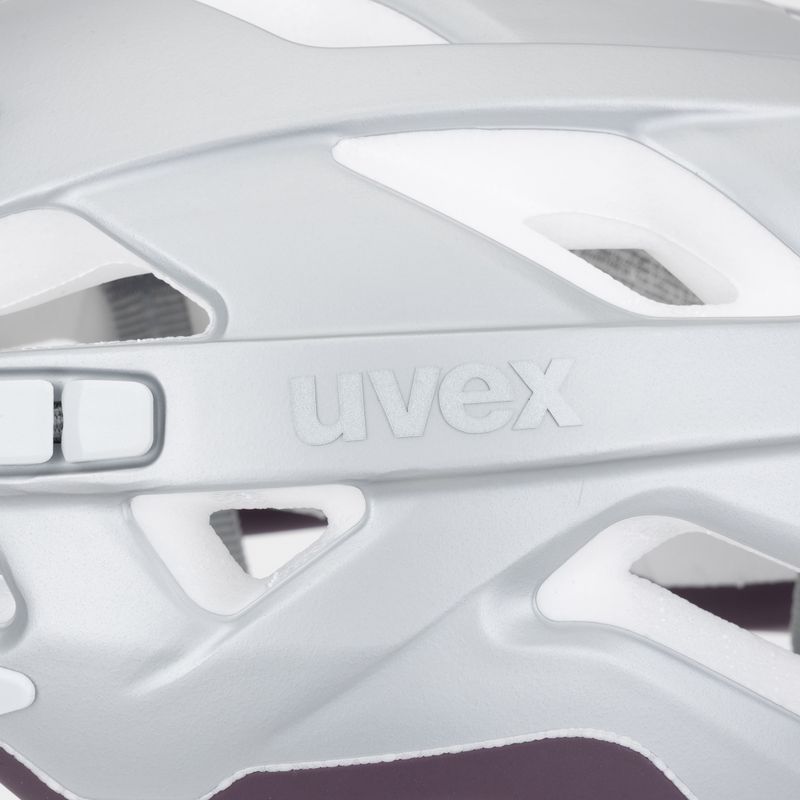 Casco da bici UVEX City Active argento/prugna opaco 7