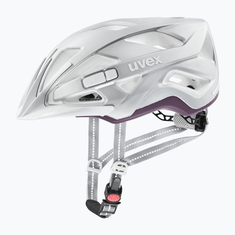 Casco da bici UVEX City Active argento/prugna opaco