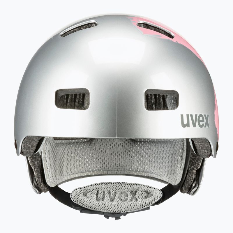 Casco da bici per bambini UVEX Kid 3 argento/rosa 7