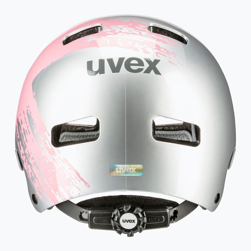 Casco da bici per bambini UVEX Kid 3 argento/rosa 8