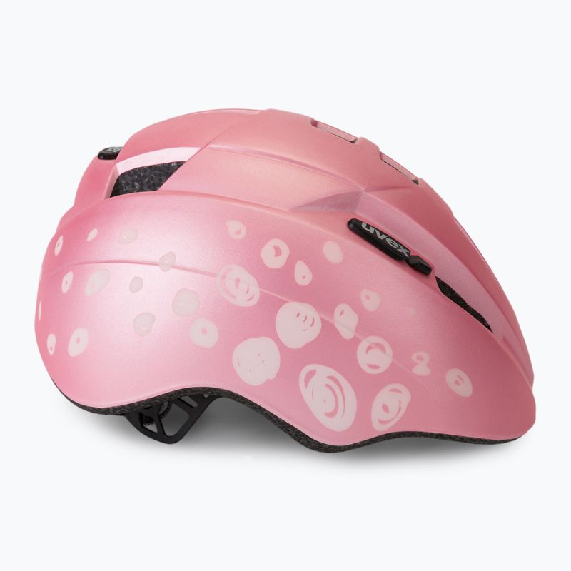 Casco da bici per bambini UVEX Kid 2 CC rosa a pois opaco 3