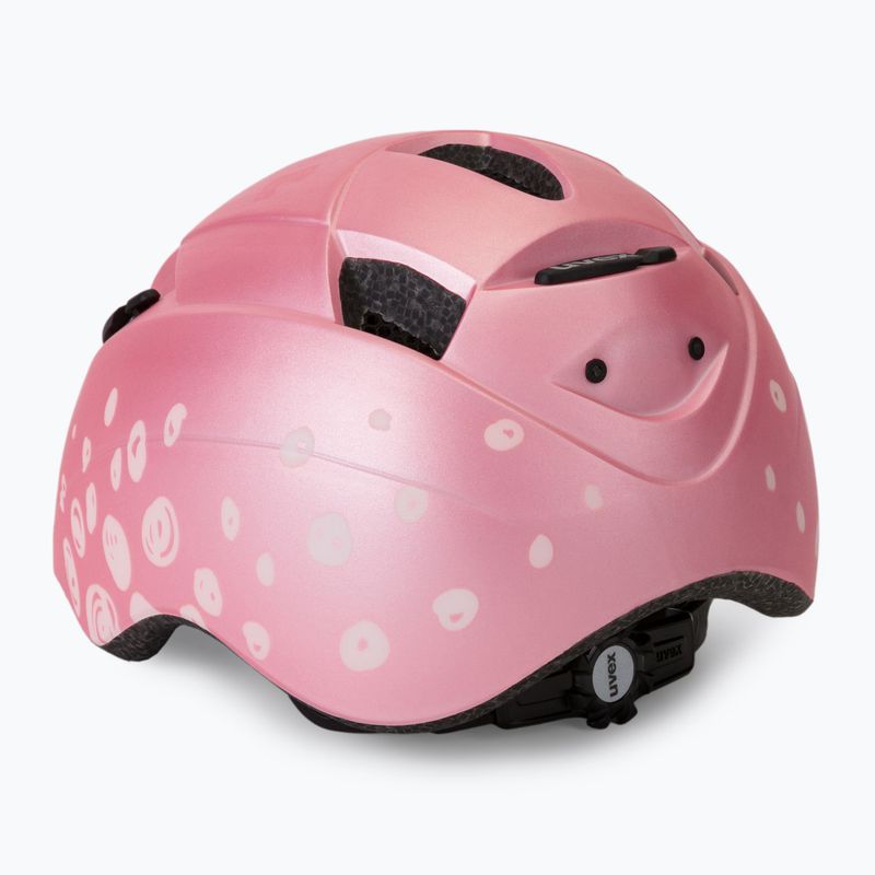 Casco da bici per bambini UVEX Kid 2 CC rosa a pois opaco 4