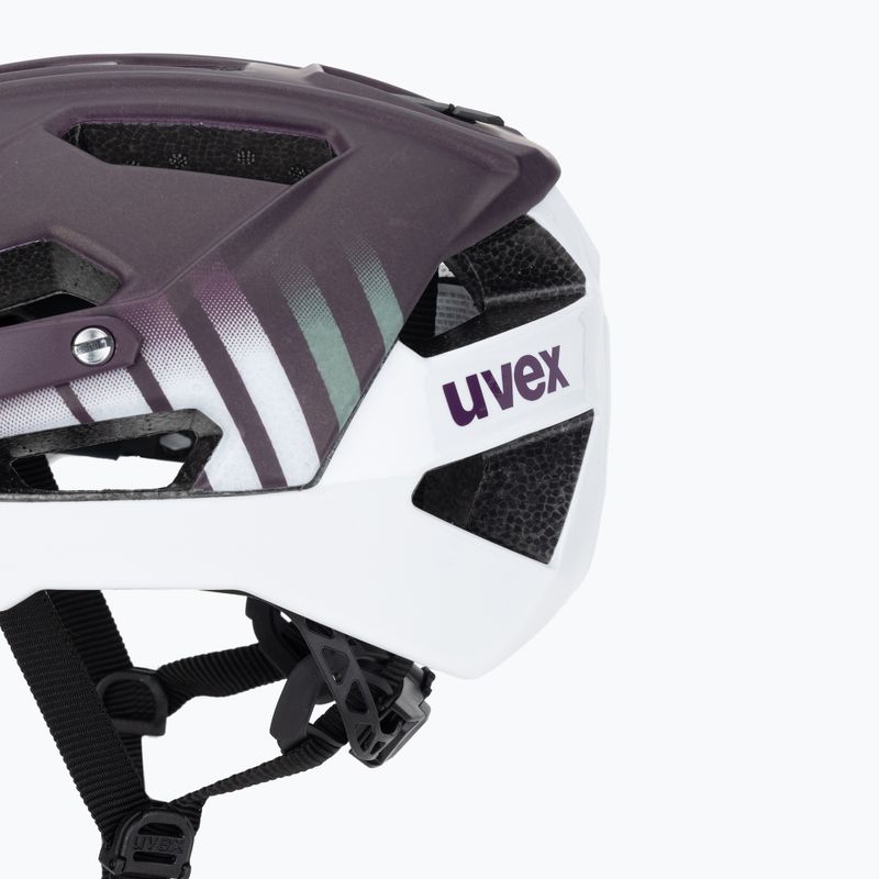 Casco da bici UVEX Quatro CC prugna/bianco opaco 7