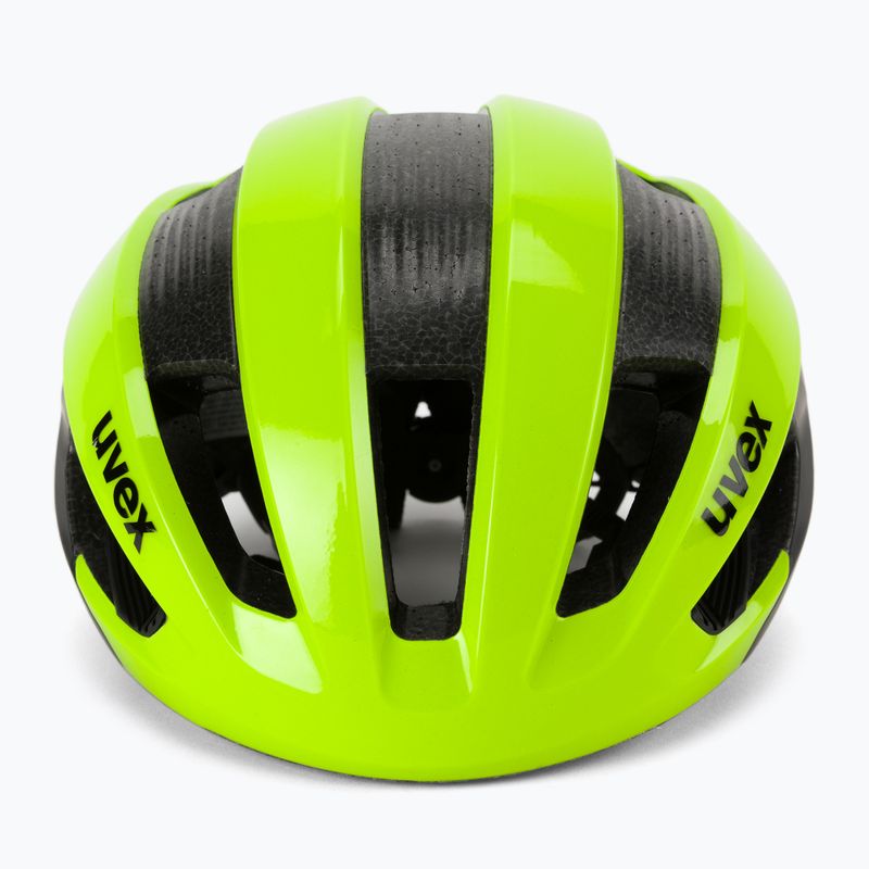 Casco da bici UVEX Rise CC giallo neon/nero 2