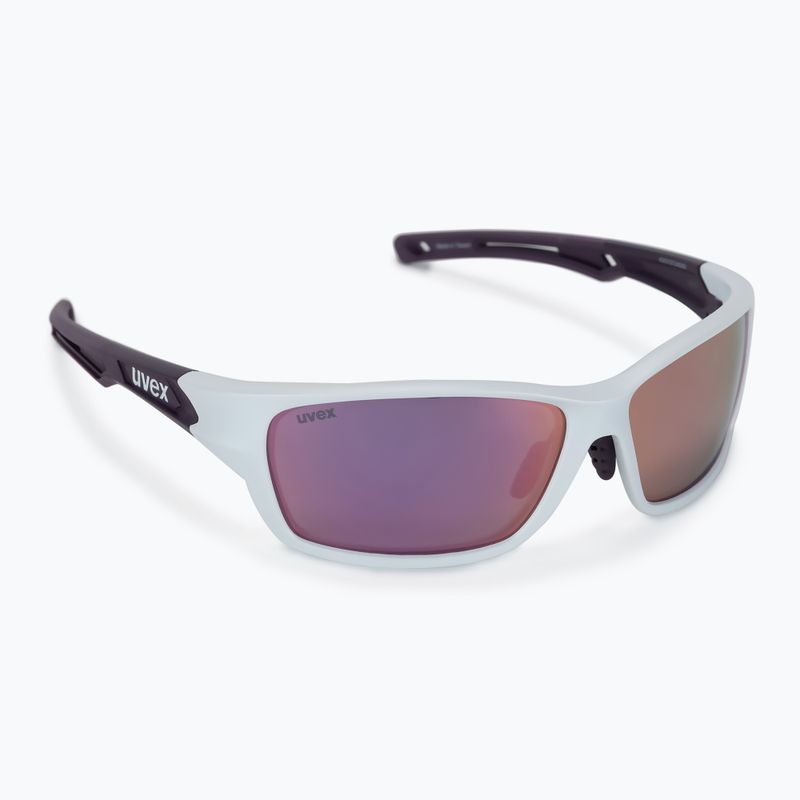 Occhiali da sole UVEX Sportstyle 232 P peacock prestige mat/polavision mirror rosa