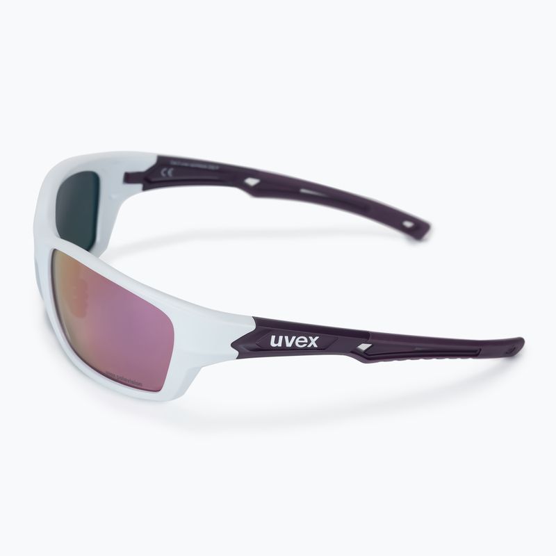 Occhiali da sole UVEX Sportstyle 232 P peacock prestige mat/polavision mirror rosa 4