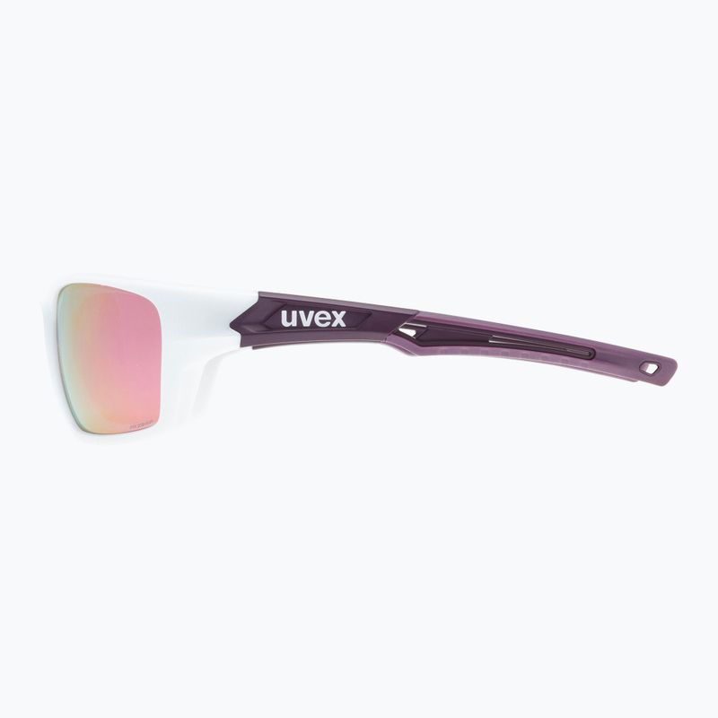 Occhiali da sole UVEX Sportstyle 232 P peacock prestige mat/polavision mirror rosa 6