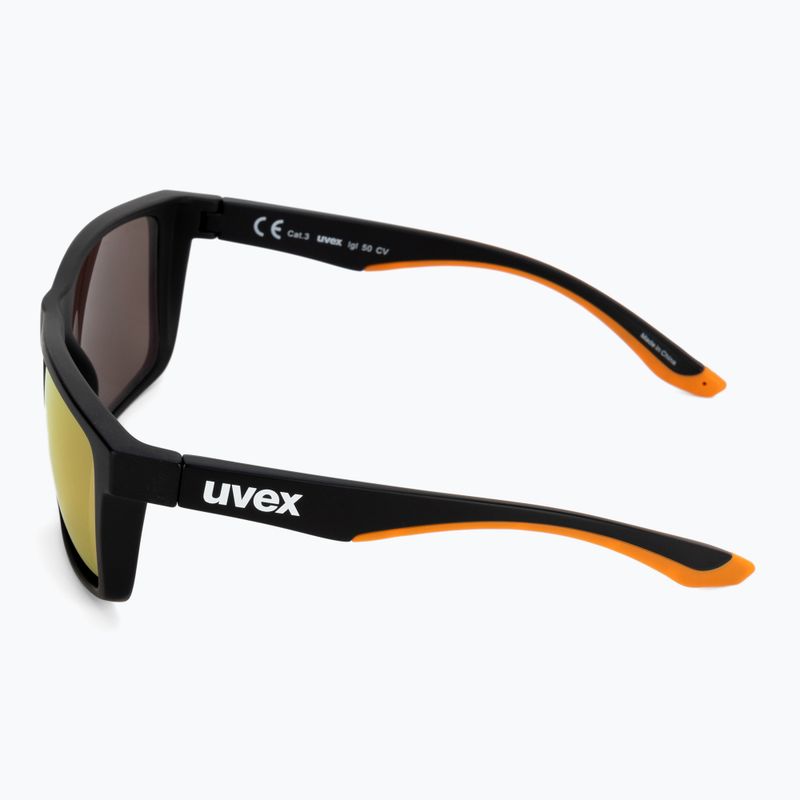 Occhiali da sole UVEX Lgl 50 CV nero opaco/specchio champagne 4