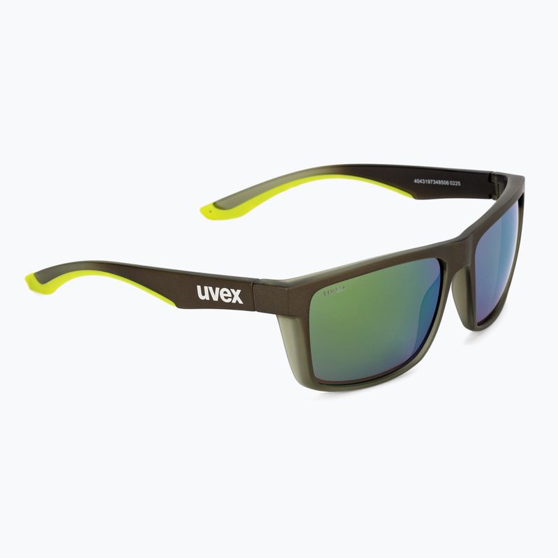 Occhiali da sole UVEX Lgl 50 CV oliva opaca/verde specchio