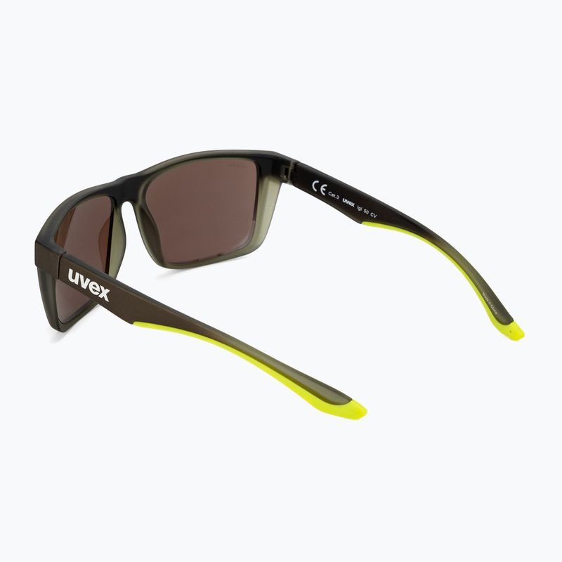 Occhiali da sole UVEX Lgl 50 CV oliva opaca/verde specchio 2