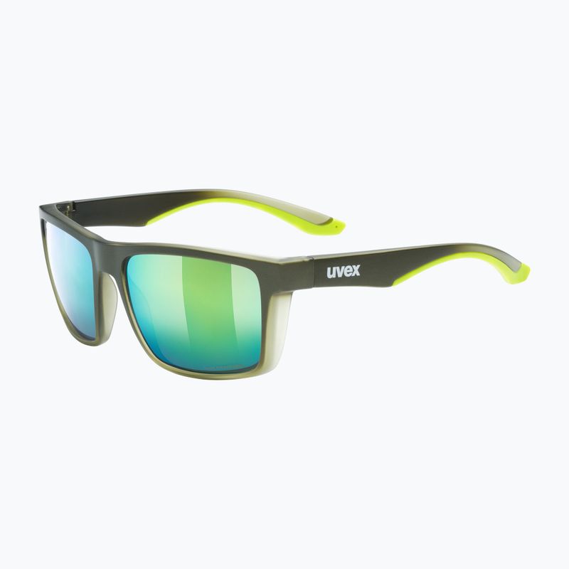 Occhiali da sole UVEX Lgl 50 CV oliva opaca/verde specchio 5