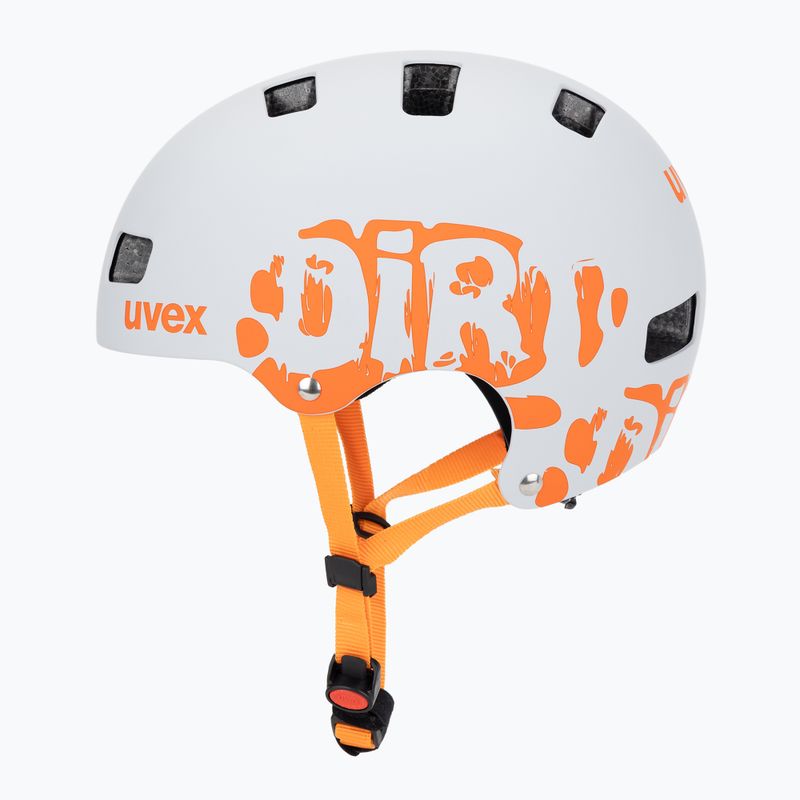 Casco per bambini UVEX Kid 3 CC dirt bike light grey/orange 3