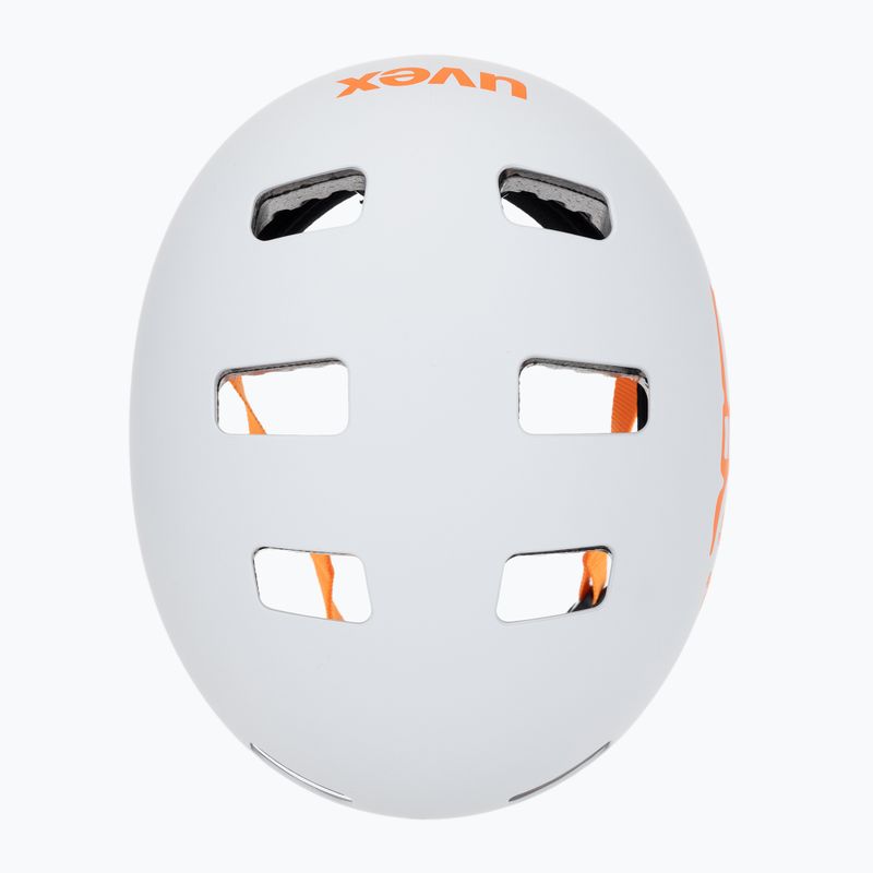 Casco per bambini UVEX Kid 3 CC dirt bike light grey/orange 6