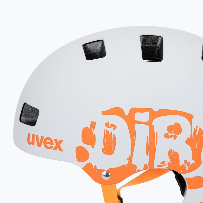Casco per bambini UVEX Kid 3 CC dirt bike light grey/orange 7