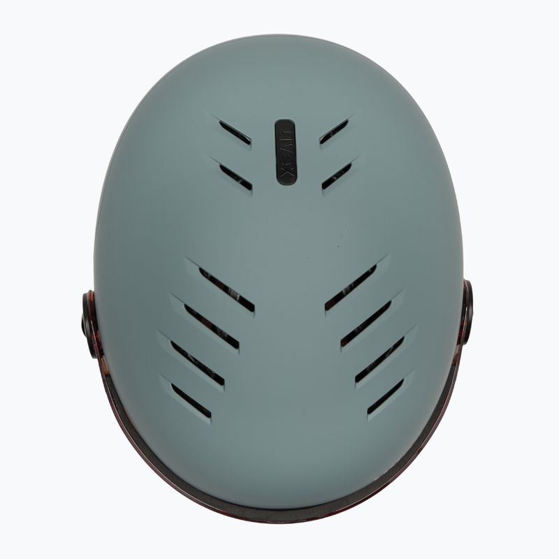 Casco da sci per bambini UVEX Rocket Visor Jr rhino/blush matt/mirror silver/lasergold lite 6