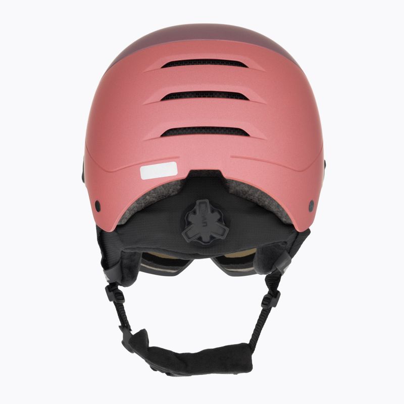 Casco da sci UVEX Wanted Visor rovo rosa antico opaco/specchio argento fumo 3