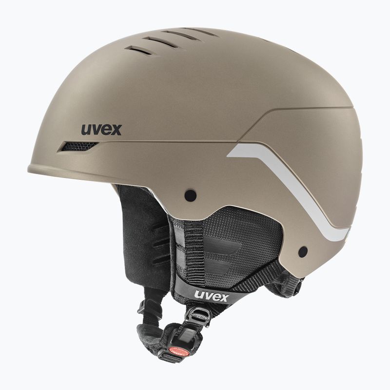 Casco da sci UVEX Wanted Soft oro argento strisce opache 10