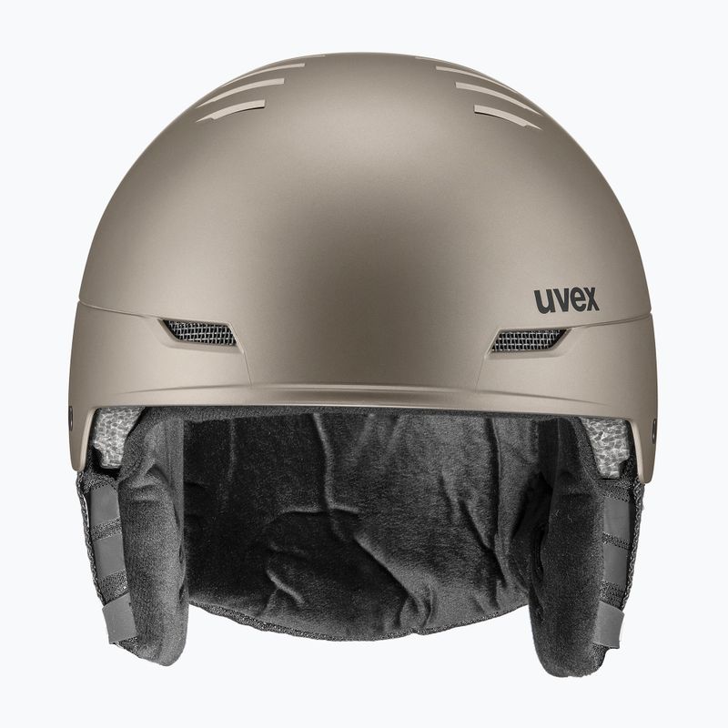Casco da sci UVEX Wanted Soft oro argento strisce opache 11