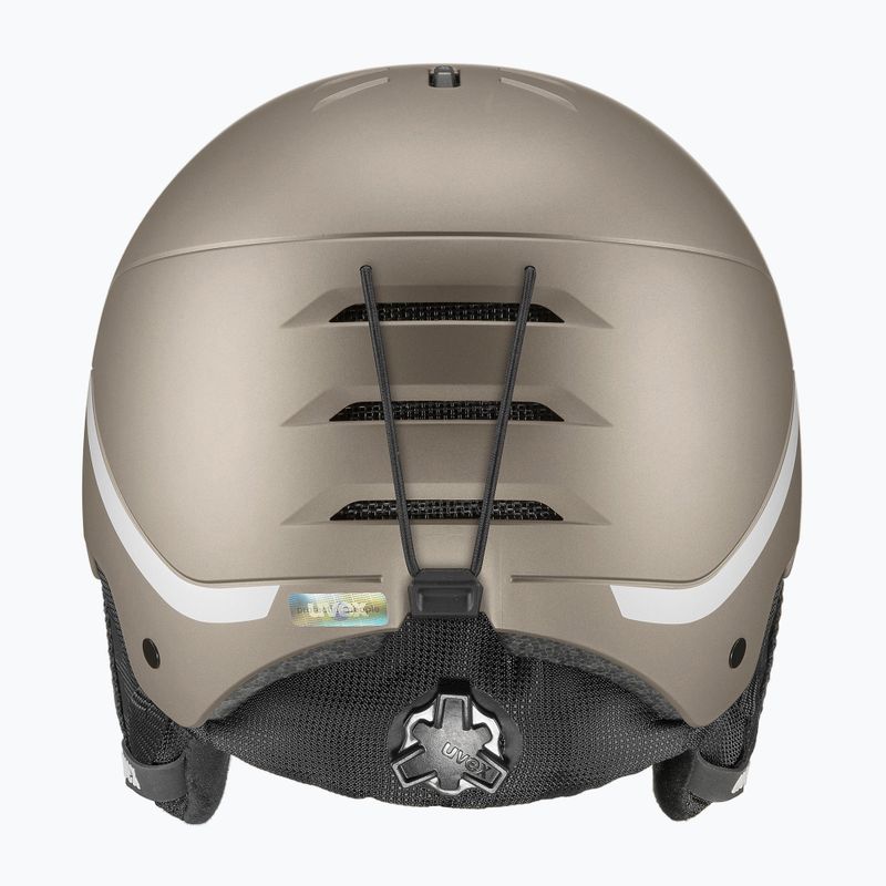 Casco da sci UVEX Wanted Soft oro argento strisce opache 12