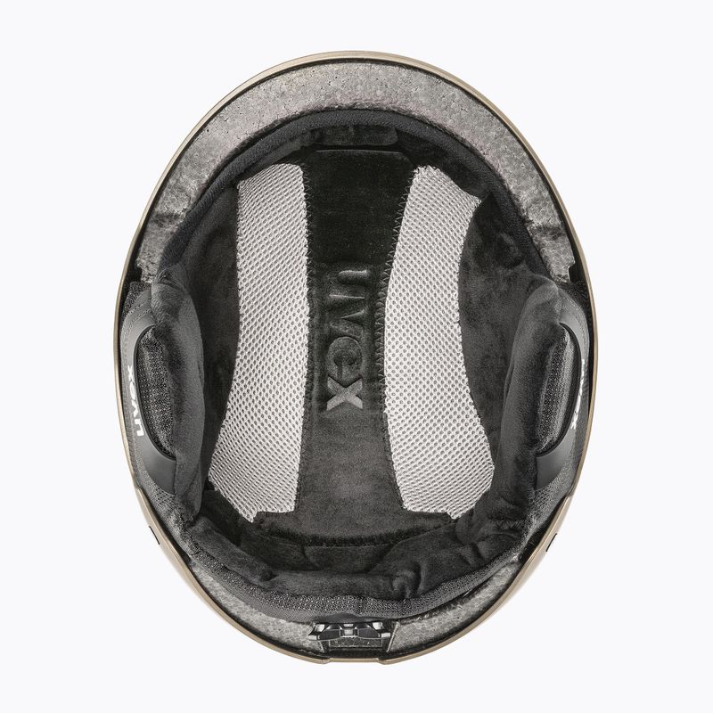 Casco da sci UVEX Wanted Soft oro argento strisce opache 14