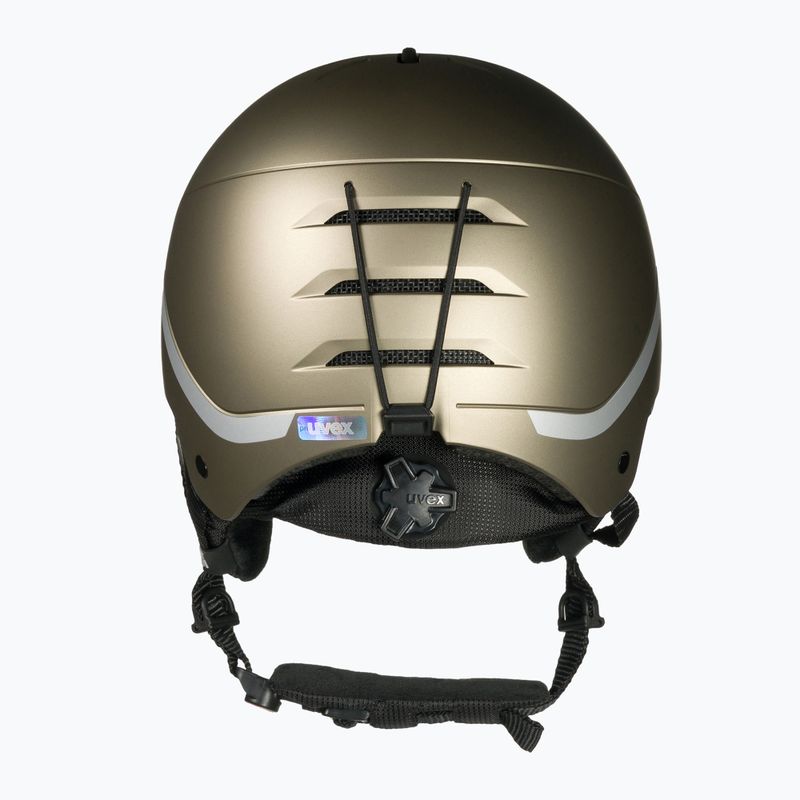 Casco da sci UVEX Wanted Soft oro argento strisce opache 3