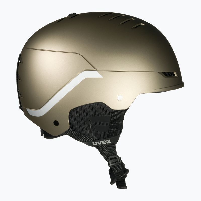 Casco da sci UVEX Wanted Soft oro argento strisce opache 4