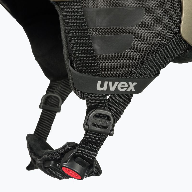 Casco da sci UVEX Wanted Soft oro argento strisce opache 7