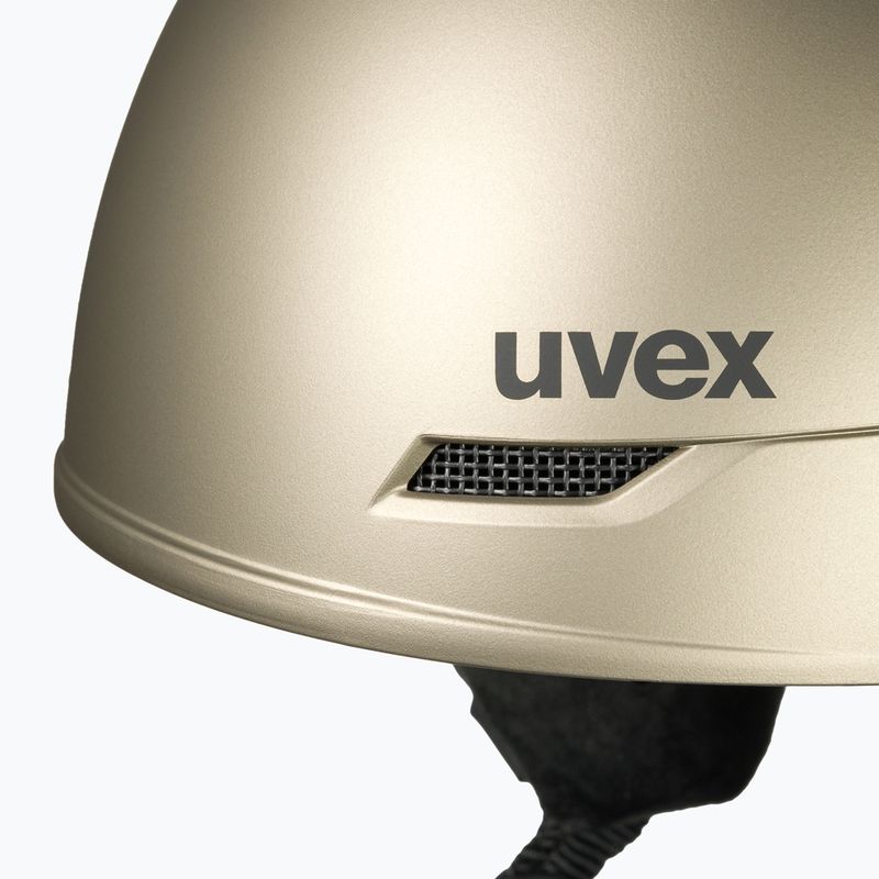 Casco da sci UVEX Wanted Soft oro argento strisce opache 8