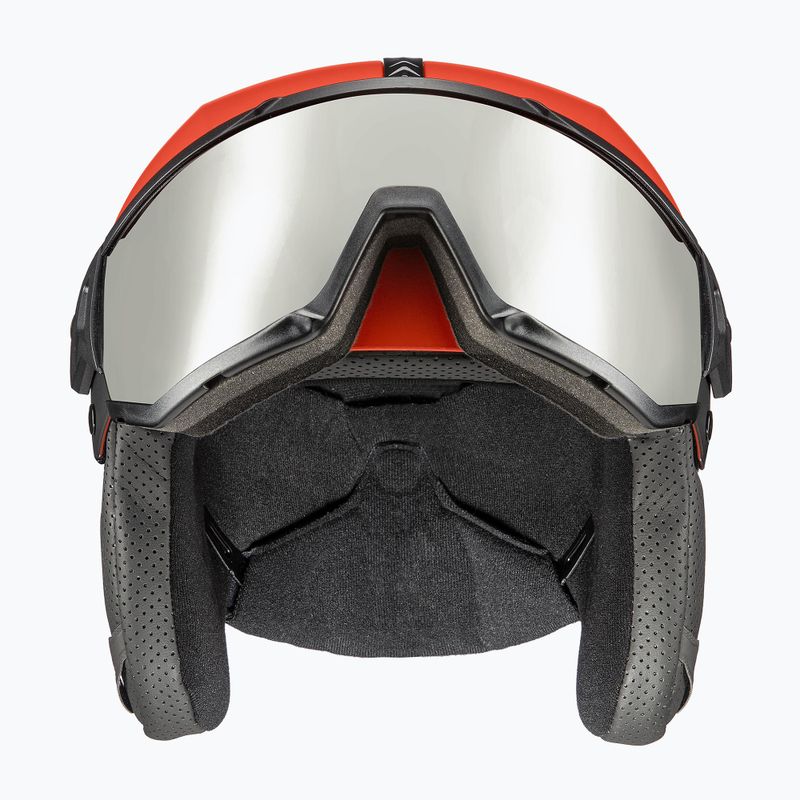 Casco da sci UVEX Instinct Visor feroce rosso/nero opaco 11