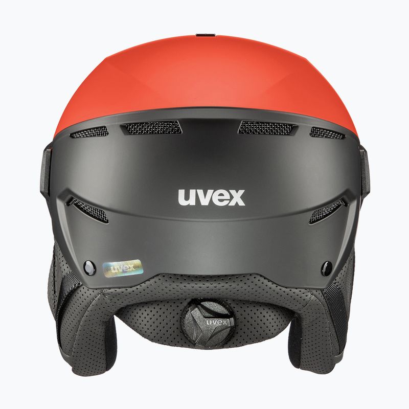 Casco da sci UVEX Instinct Visor feroce rosso/nero opaco 12
