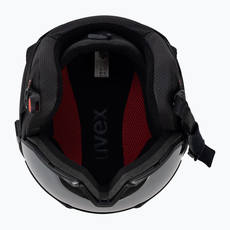 Casco da sci UVEX Instinct Visor feroce rosso/nero opaco 5