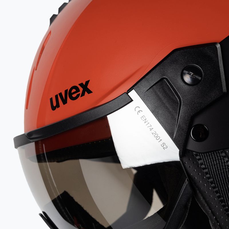 Casco da sci UVEX Instinct Visor feroce rosso/nero opaco 6
