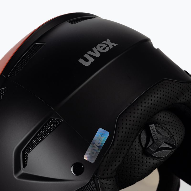 Casco da sci UVEX Instinct Visor feroce rosso/nero opaco 7