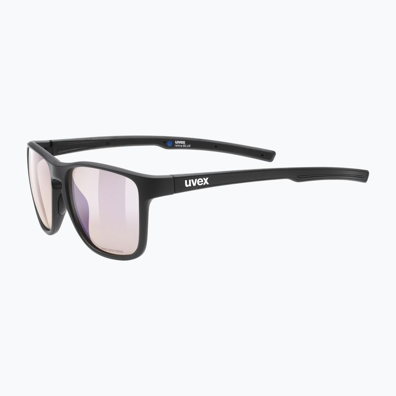 Occhiali da sole UVEX Retina Blue CV nero opaco/giallo 5