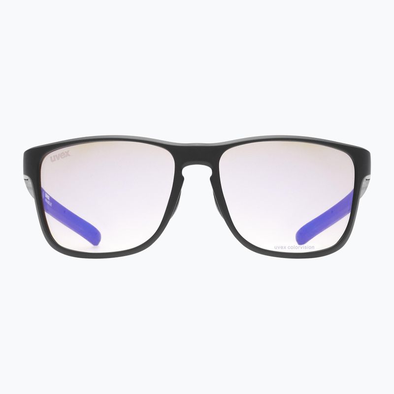 Occhiali da sole UVEX Retina Blue CV nero opaco/giallo 6