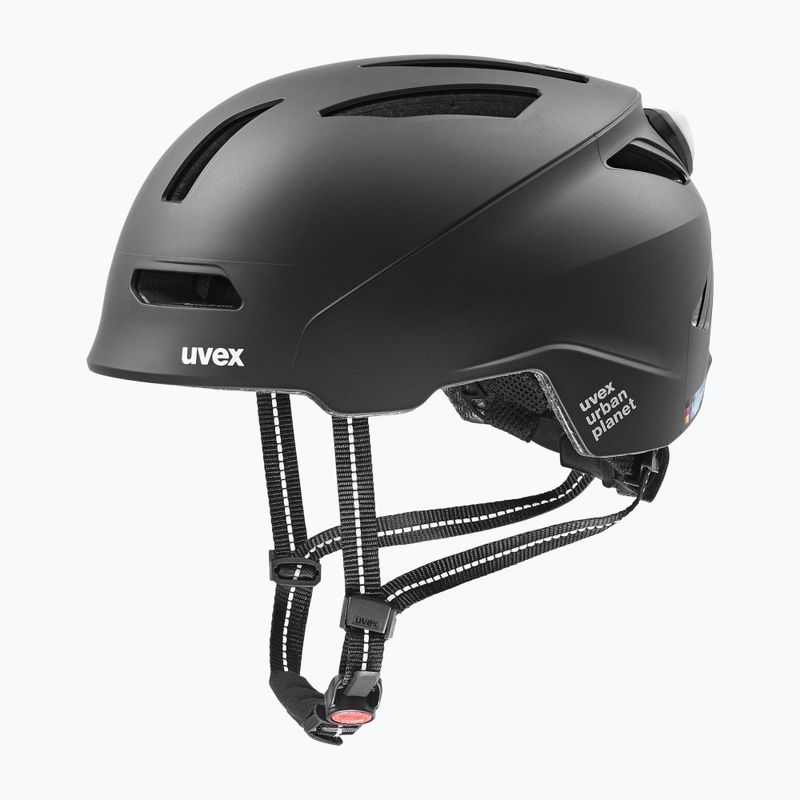 UVEX Urban Planet LED casco da bicicletta nero opaco 7