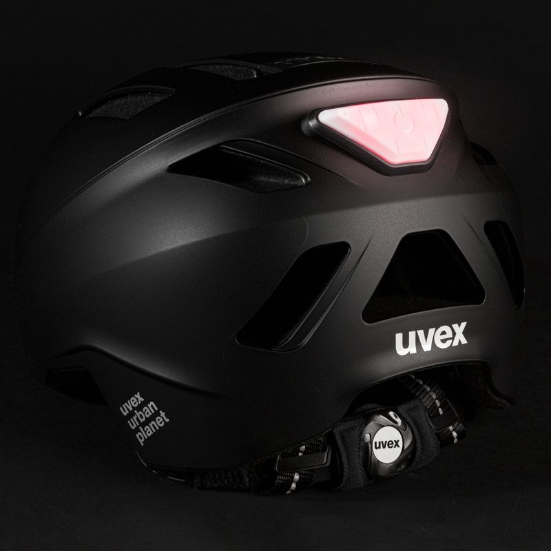 UVEX Urban Planet LED casco da bicicletta nero opaco 6