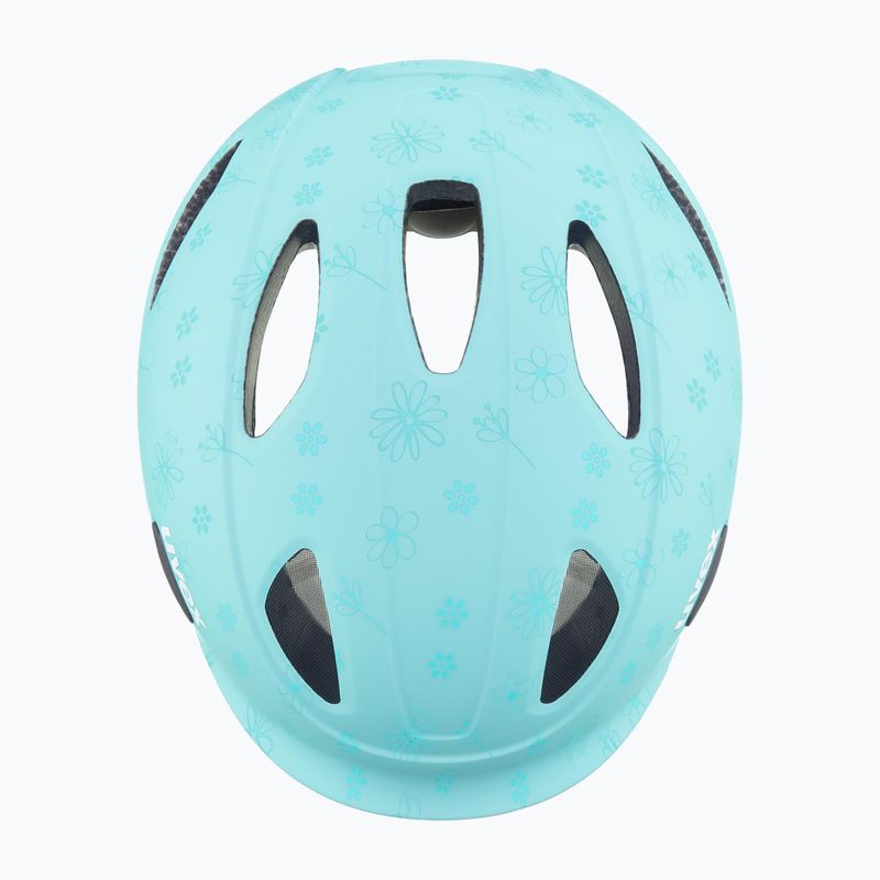 Casco da bici per bambini UVEX Oyo Style fiori ciano opaco 9