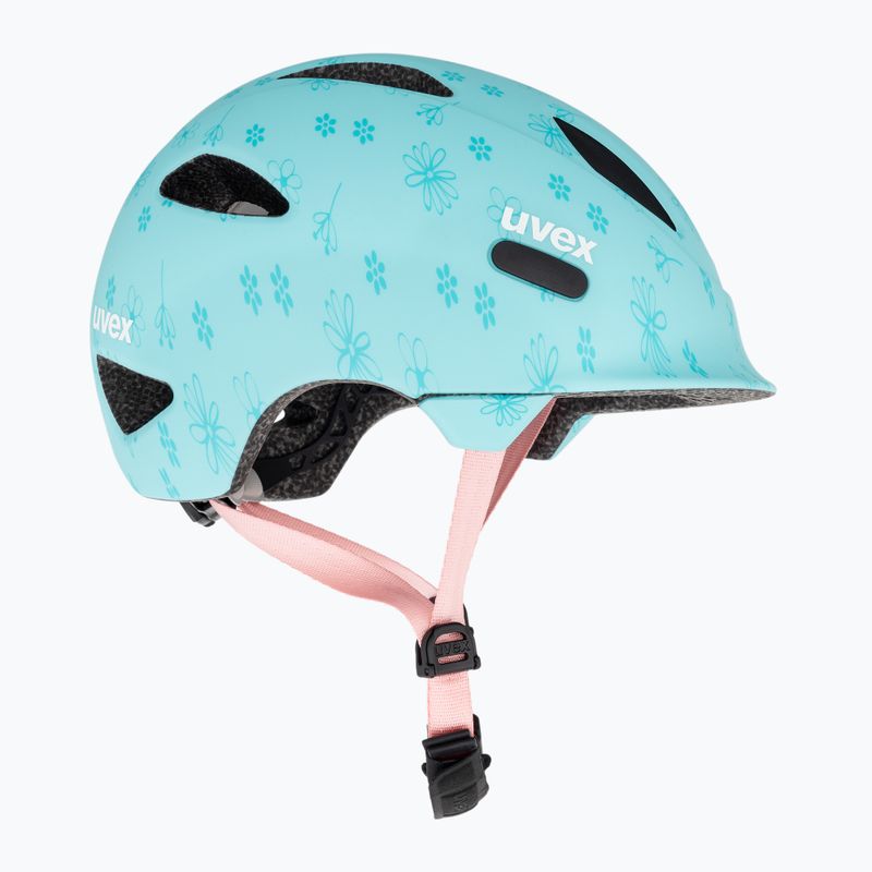 Casco da bici per bambini UVEX Oyo Style fiori ciano opaco 4