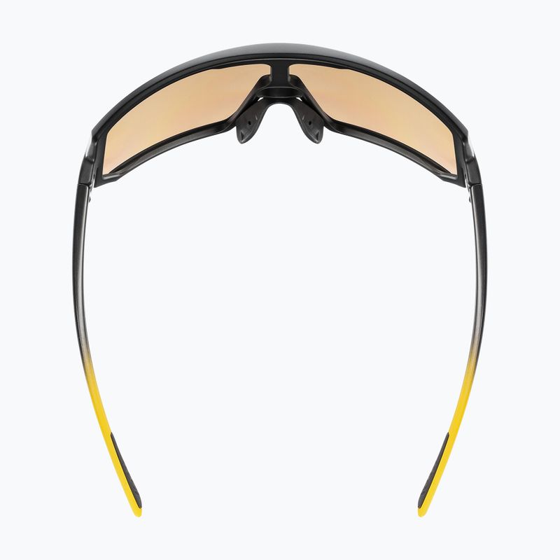 UVEX Sportstyle 235 occhiali da sole sunbee nero opaco/giallo specchiato 4