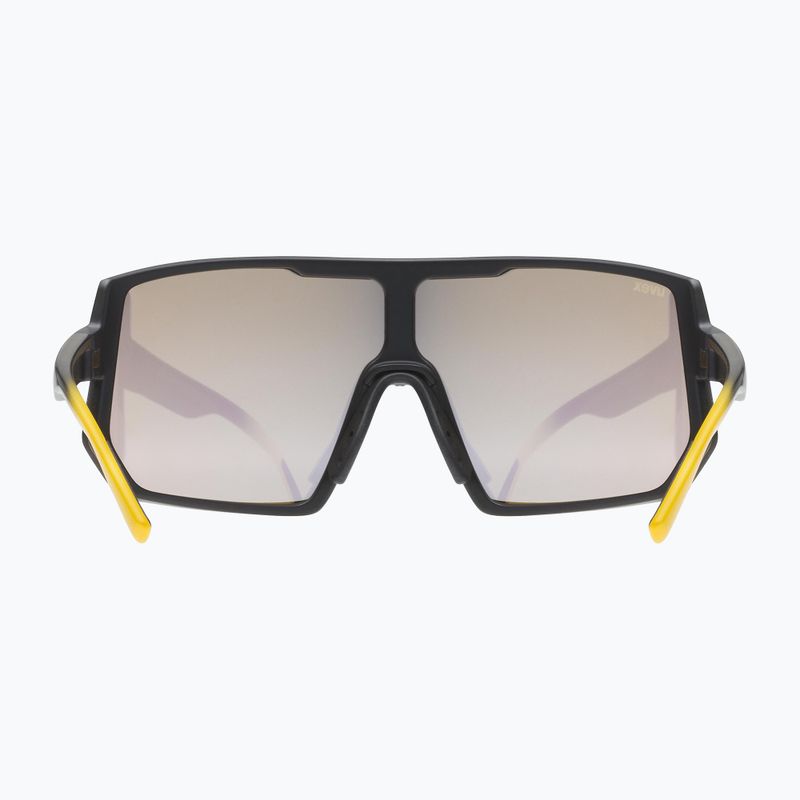 UVEX Sportstyle 235 occhiali da sole sunbee nero opaco/giallo specchiato 5