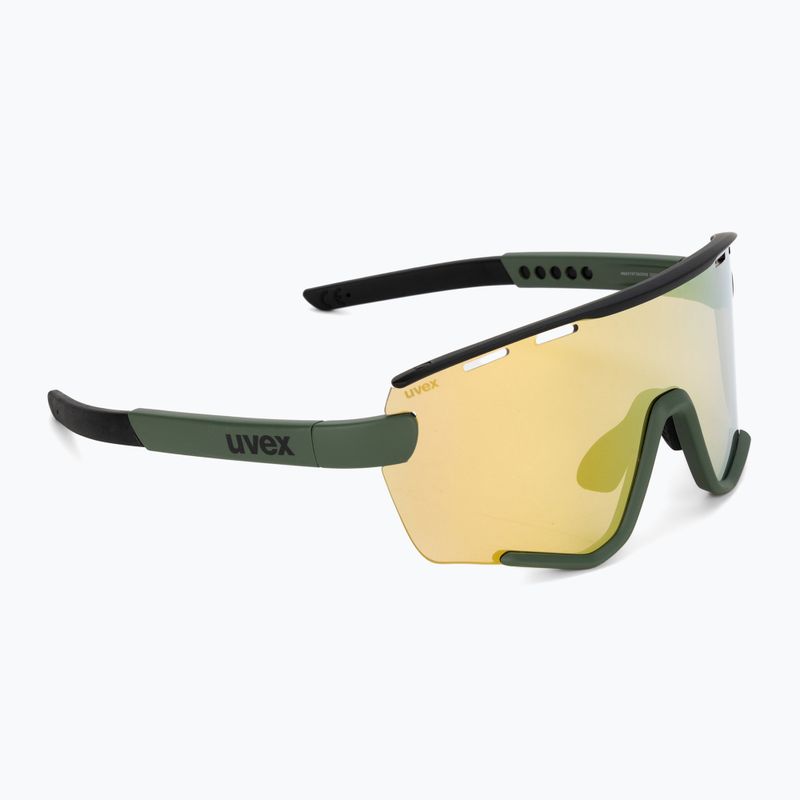 Occhiali da sole UVEX Sportstyle 236 Set verde muschio nero opaco/giallo specchio 2