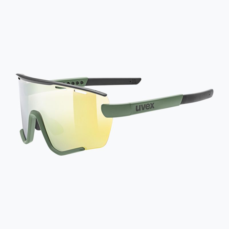 Occhiali da sole UVEX Sportstyle 236 Set verde muschio nero opaco/giallo specchio 7