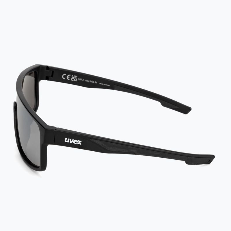 Occhiali da sole UVEX Lgl 51 nero opaco/argento specchiato 4
