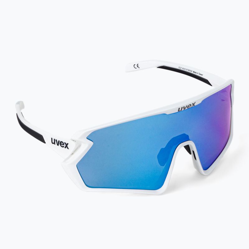 UVEX Sportstyle 231 2.0 occhiali da sole bianco opaco/blu specchiato