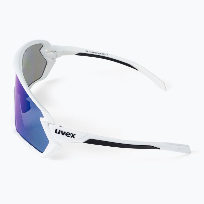 UVEX Sportstyle 231 2.0 occhiali da sole bianco opaco/blu specchiato 4