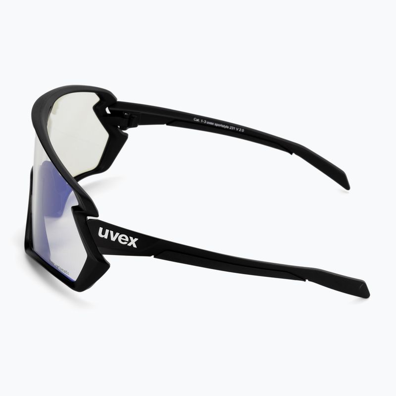 Occhiali da sole UVEX Sportstyle 231 2.0 V nero opaco/blu specchiante 4